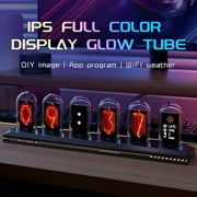 SIKAI CASE Nixie Tube Clock,RGB Nixie Tube,APP Control,Customized Electronic Album/Weather/Animation/Picture,5 IPS Display Screen