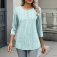 thumbnail image 5 of Fashion Fall Saving Fall Shirts Womens Tops Womens T Shirts 3/4 Sleeve Loose Fit Womens Blouses My Orders, 5 of 9