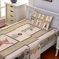 thumbnail image 2 of Ambesonne Vintage Fitted & Top Sheet Set with Sham, Circus Acrobats Gymnast, Pink Beige, 2 of 5