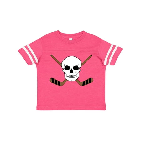 

Inktastic Hockey Sports Funny Skull Gift Toddler Boy or Toddler Girl T-Shirt