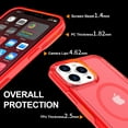 thumbnail image 2 of TECH CIRCLE Matte Case for Apple iPhone 14 6.1 inch (2022) ,Built in Magnet Compatible with MagSafe Charger,Anti-fall Translucent Frosted PC Magnetic Slim Fit TPU Border Phone Case,Red, 2 of 9