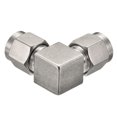 thumbnail image 3 of Uxcell 90 Degree Union Elbow 1/4" to 1/4" OD Tube Stainless Steel Compression Tube Fitting, 3 of 5