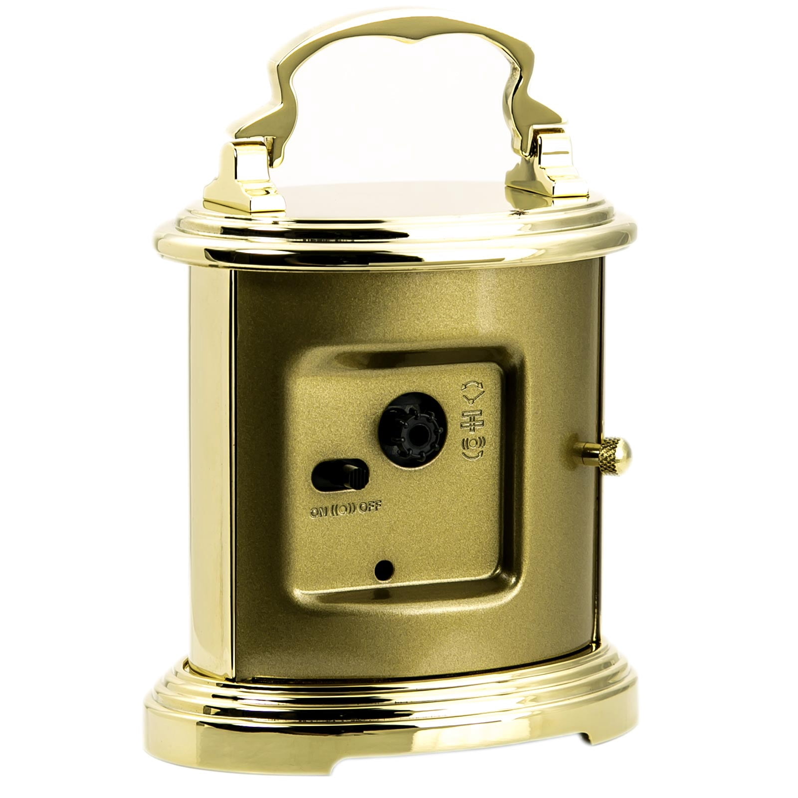 Seiko Golden Carriage Desktop Clock, Beep Alarm, Analog, Quartz, QHE109GLH