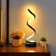 thumbnail image 4 of ZEIDO Modern Spiral Table Lamp, Dimmable Table Lamps for Bedroom, 12W LED Desk Lamps for Living Room, 3 Colors 10 Brightness Bedside Lamps Nightstand Lamp Desk Light for Nightstand, Office - Black, 4 of 7