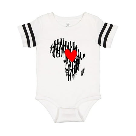 

Inktastic Black History Month Ink Print African Heart Gift Baby Boy or Baby Girl Bodysuit