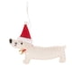 thumbnail image 3 of Decoraciones de Navidad Adornos para perros Dachshund Artesanías de felpa Lindos colgantes de Navidad para decoraciones año Nuevo Ventana Hogar Blanco Colco Colgante, 3 of 6