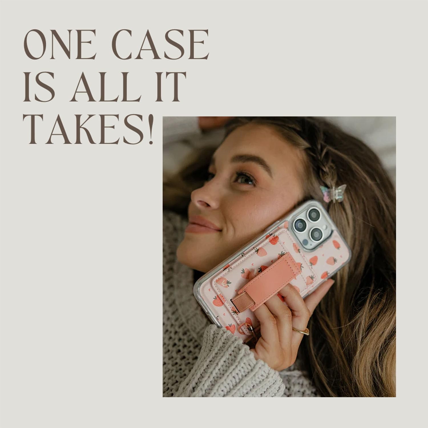 Walli Cases for iPhone 15 Plus Case Aesthetic Magnetic Wallet Phone Case Card Holder, Holds up to 2 Cards - Cute, Trendy Phone Cover for Women fits iPhone 15 Plus, with Kickstand & Finger Strap