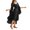 Black, variant on OSOLU Women Casual Dress Flowy O-Neck Holiday Vacation Dress With Ruffles Elegant Solid Color Everyday Wear Comfortable Dresses Birthday Sundress Dresses For Women 2025 Elegant Classy