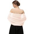 thumbnail image 4 of ORUYROP Châle Foulard Enveloppements Doux Chiffon Dentelle Pashmina pour Robes de Soirée pour occasions Formelles, 4 of 6