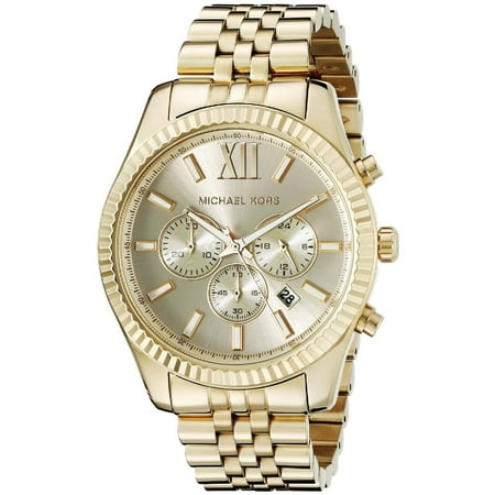 Michael Kors Men's Lexington Gold-Tone Chronograph Watch,