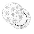 thumbnail image 2 of Balery Snowflake Minimalist Fundas de asiento para taburete de bar redondo de tela de terciopelo ajustables que protegen de arañazos y manchas para sillas de 14 a 17 pulgadas.-14 inch, 2 of 7