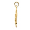 thumbnail image 2 of Real 14kt Yellow Gold INRI Crucifix Charm Pendant; for Adults and Teens; for Women and Men, 2 of 4