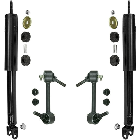 Detroit Axle - Rear 4pc Shock Absorbers Kit for Ford Flex Taurus Police Interceptor Special Service Police Sedan Lincoln MKT, 2 Shock Absorbers Assembly 2 Sway Bar Links Replacement