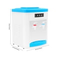 thumbnail image 3 of Top Loading Countertop Water Cooler Dispenser with Hot & Cold Water, Freestanding Hot and Cold Water Cooler Dispenser Mini Small Refrigeration Desktop Automatic Drinking (Blue), 3 of 16