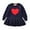 Navy, variant on Toddler Girls Spring Fall Sweater Dress Cute Valentine's Day Cotton Knit Dresses Fashion Heart Printed Round Neck Long Sleeve Pleated Dress Toddler Girls Clothes
