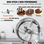 VEVOR 550g Electric Grain Mill Grinder, High Speed 2000W Commercial Spice Grinders, Stainless Steel Pulverizer Powder Machine, for Dry Grains Spices Cereals Coffee Corn Pepper, Straight Type