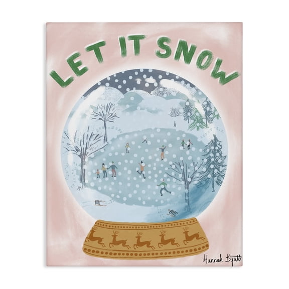 Stupell Industries Eclectic Let It Snow Globe Canvas Art, 16 x 20, by Hannah Byatt