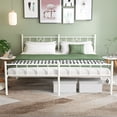 thumbnail image 6 of Eavesince 14in King Size Bed Frame with Headboard and Footboard,No Box Spring Needed,White, 6 of 6