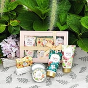 Body & Earth Body Care Lotion Gift Sets for Women Birthday Gifts, Peony Hand Cream, Foot Cream, Soap, Scented Candle