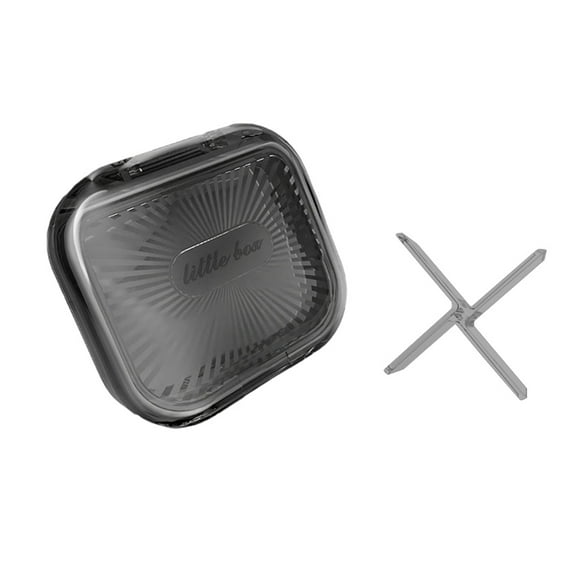 Guardoinrt Portable Case Retainer Braces Storage Box Mouth Guard Seal Transparent Plastic with Partition Holder for Travel Home Gray S