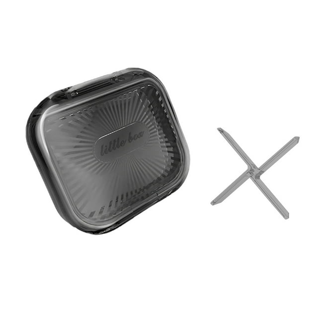 Maytalsory Portable Case Retainer Braces Storage Box Mouth Guard Seal Transparent Plastic with Partition Holder for Travel Home Gray S 1Set