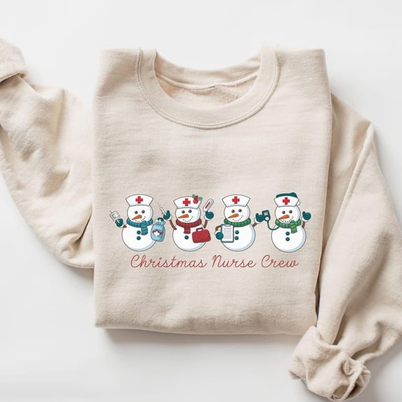 Christmas Nurse Snowman Sweatshirt, Christmas Nursing Sweater, Nurse Life Christmas Sweat