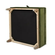 Knox 35 Square Storage Cocktail Ottoman Olive Green Performance Velvet