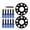 Blue, variant on Yajisi Wheel Spacer Kit 5x112 15mm Flange M12x1.5 Bolt Replacement for Mercedes Benz, Red, 15 mm / 0.6 in