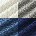 thumbnail image 6 of SUSIELADY Throw Pillow Covers 18x18 Set of 4, Super Soft Boho Corduroy Decorative Cushion Cases, Solid Color Plush Texture Pillow Covers for Sofa Couch Chair, Neutral & Blue Tones, 6 of 6