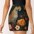 thumbnail image 5 of Leopard Amongst Vibrant Flowers Women's Shorts Non-Slip Single Pocket A-line Trouser Skirt Summer Shorts Casual Shorts for Women, 5 of 7