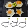 thumbnail image 3 of Egg Rings,Fried Egg Ring, For Frying Egg Omelet Model Creative Stainless Steel Frying Eggs Pancakes Mold With Handle Egg Mould Fried Egg Ring (Color : Hearts) (Color : Little Flowe), 3 of 5