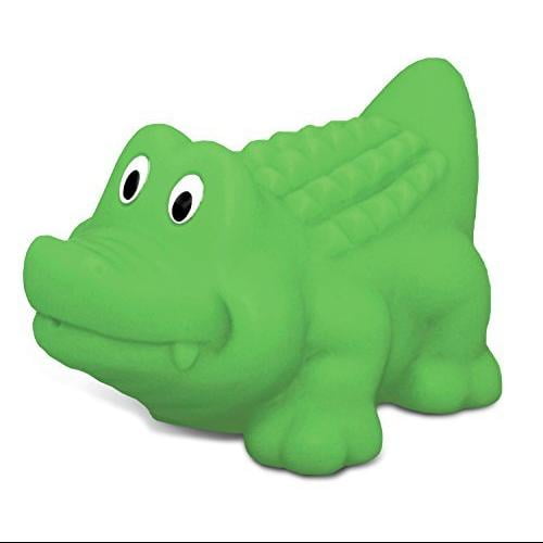 Puzzled Bath Buddy Green Alligator Rubber Water Squirter Reptile Animal Collection 3 Inch Affordable Gift Decoration -Non-Toxic & Safe for All Ages Perfect for Babies' Little Hands Cute Reptile Friend