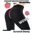 thumbnail image 4 of QRIC Women's High Waist Yoga Pants Tummy Control Slimming Textured Scrunch Booty Leggings for Workout, 4 of 7