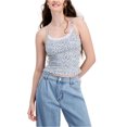 thumbnail image 1 of JUST POLLY Womens Ribbed Floral Tank Top, Multicoloured, Juniors, Medium, 1 of 1
