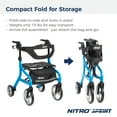 thumbnail image 3 of Drive Medical Nitro Sprint Rollator Rolling Walker, Blue, 3 of 9