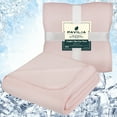 thumbnail image 3 of PAVILIA Cooling Blanket for Hot Sleepers, Lightweight Summer Blanket for Bed, Cooling Chill Throw Blanket for Night Sweats Absorb Heat for Adult Kids on Warm Night, Pink, 60x80inch, Twin, 3 of 7