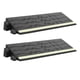 thumbnail image 1 of 2Pcs Door Threshold Ramp Wheelchair Ramp Entry Ramp with Fluorescent Strips for Transition Threshold Step Doorways Supermarket Entry and Garage Black, 1 of 4