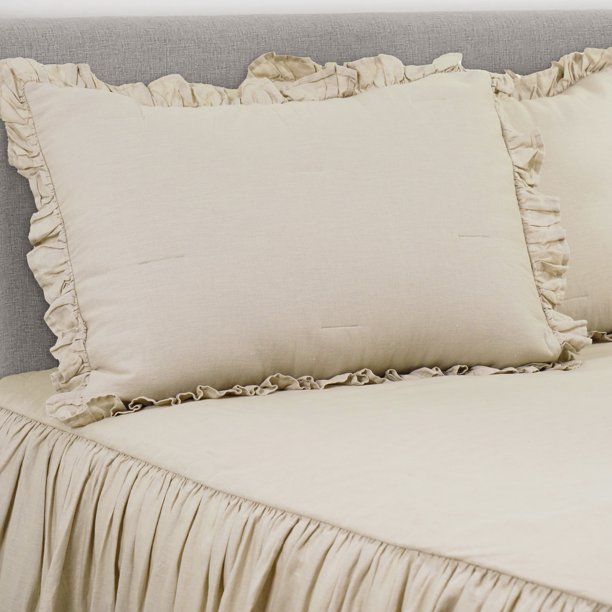 Lush Decor Belgian Flax Bedspread - Gray - Full/Queen - Walmart.com