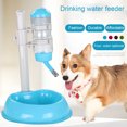 thumbnail image 4 of Automatic Water Bottle Dispenser Pet Lightweight Fountain Drinker Container Large Capacity for Height Adjustable Plastic Feeding Bowls for Cat Blue, 4 of 9