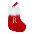 thumbnail image 2 of Kbndieu Red Christmas Stockings with Initials, Super Soft White Plush Cuff Classic Monogrammed Knitted Christmas Stockings for Kids Family Holiday Fireplace or Party Christmas Decor R, 2 of 5