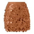 thumbnail image 5 of Women Party Sequin Pencil Mid Skirt, Elastic Waist Y2K Hip Wrap Mini Skirt, Clubwear, Night Out, Glitter, Bodycon, Stretchy, 5 of 7