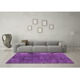 thumbnail image 3 of Ahgly Company Indoor Square Abstract Purple Modern Area Rugs, 4' Square, 3 of 4
