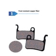 thumbnail image 3 of Eigraketly Pastillas de freno de disco para ciclismo, 2 uds., piezas de frenado para reparación al aire libre, piezas eléctricas seguras semimetálicas Ciclismo Tipo 1 Eigraketly OD028857-01, 3 of 6