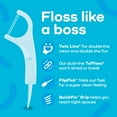 thumbnail image 2 of Twin-Line Dental Flossers, Advanced Whitening and Dual Action Flossing System, Easy Storage, Super Tuffloss, 2X The Clean, Cool Mint Flavor, 150 Count (Pack of 4), 2 of 4