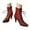 Red, variant on UngA Cowboy Boots Women Cowboy Boots For Women Western Cowgirl Boots with Chunky Heel Mid Calf Snip Toe Ideal for low insteps Khaki,6