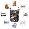 thumbnail image 6 of One Music Direc-,Ti0n Laundry Hamper Circular Laundrys Basket Waterproof Foldable Storage Clothes Bag For Home Bathroom, 6 of 8