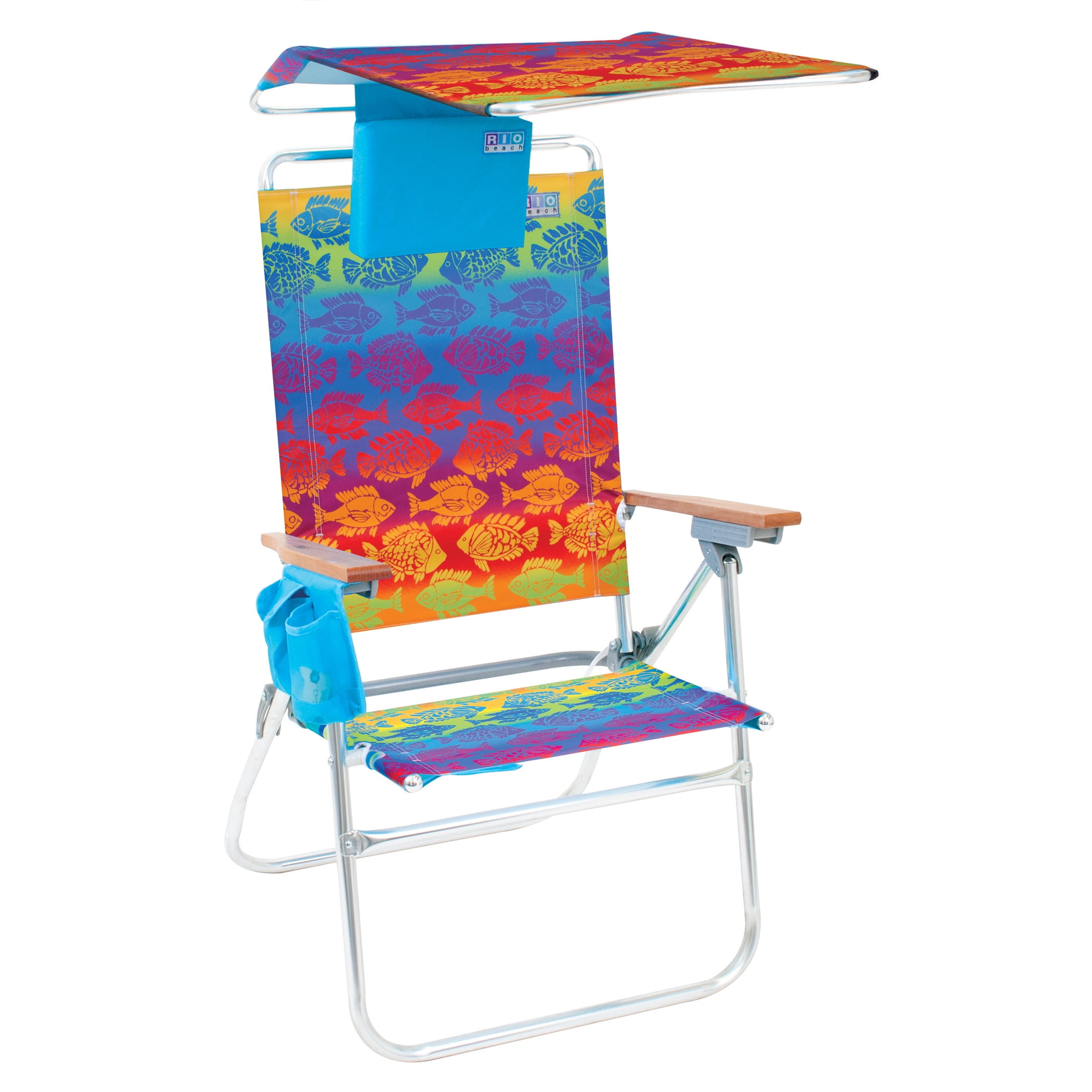 Rio Hi Boy Beach Chair With Shade Canopy Upf 50 Aluminum