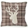 thumbnail image 7 of Northlight 16.5" Brown Plaid Stag Christmas Throw Pillow, 7 of 7
