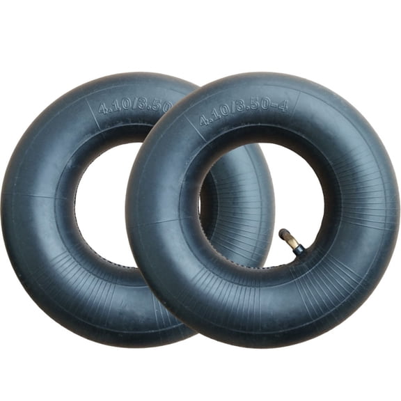 2 Pack 4.10/3.50-4 Inner Tube with TR-87 Bent Valve Stem for Wheelbarrow,Hand Truck,Garden Cart,Utility Dolly Fits 10" 4.10/3.50Ñ…4 Pneumatic Tires