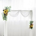 thumbnail image 3 of Fymlhomi Sunflower Wedding Arch Flowers Kit Artificial Burgundy Rose Flower Swag with Eucalyptus Willow Leaves Floral Arrangements for Wedding Backdrop Ceremony and Reception Decor, 3 of 5